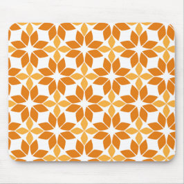 美しい茶色の花柄 マウスパッド