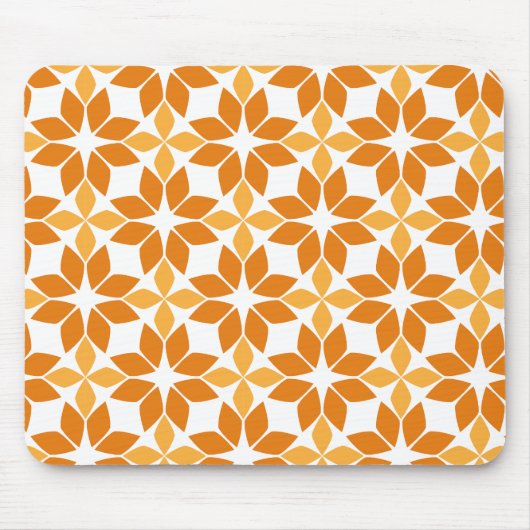 美しい茶色の花柄 マウスパッド (正面)