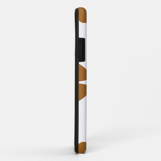 美しい茶色の花柄 Case-Mate iPhoneケース (裏面/右)