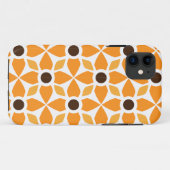 美しい茶色の花柄 Case-Mate iPhoneケース (裏面(横))