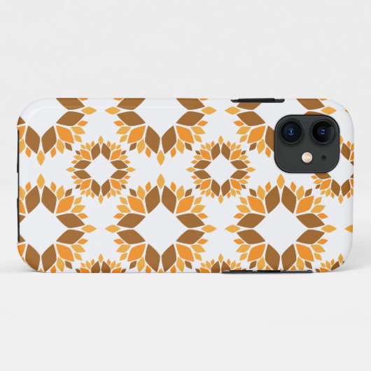 美しい茶色の花柄 Case-Mate iPhoneケース (裏面(横))