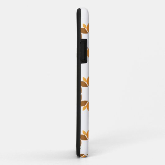 美しい茶色の花柄 Case-Mate iPhoneケース (裏面/右)