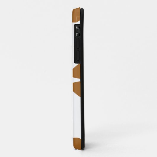 美しい茶色の花柄 Case-Mate iPhoneケース (裏面/左)