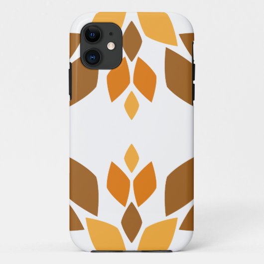 美しい茶色の花柄 Case-Mate iPhoneケース (裏面)