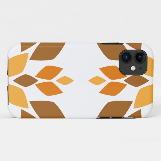 美しい茶色の花柄 Case-Mate iPhoneケース (裏面(横))