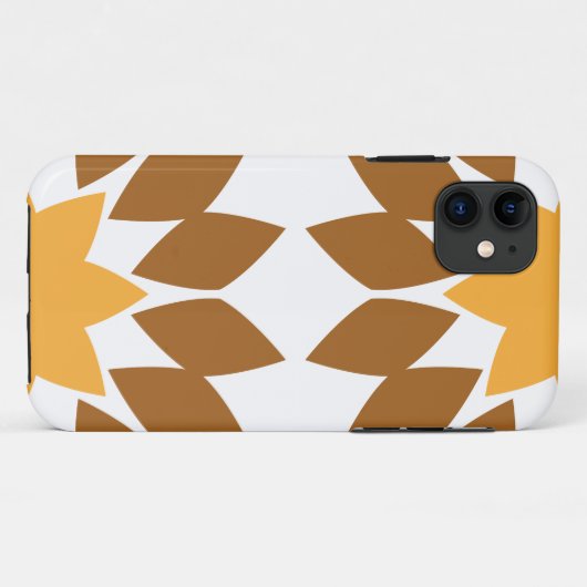 美しい茶色の花柄 Case-Mate iPhoneケース (裏面(横))