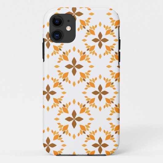 美しい茶色の花柄 Case-Mate iPhoneケース (裏面)