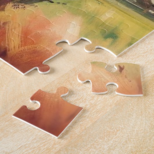 美しい茶色の馬のランニング馬の動物 ジグソーパズル (側面)