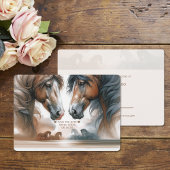 美しい茶色の馬の結婚式の日付を保存 セーブザデート