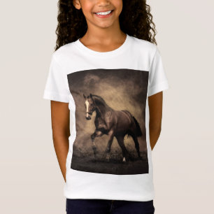 美しい茶色の馬の装飾用クッション Tシャツ