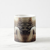 美しい茶色の馬の馬乗り動物の愛 コーヒーマグカップ (中央)