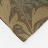 美しい茶色の馬ウィリアム・モリスインスパイア フリースブランケット (角)