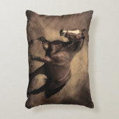 美しい茶色の馬装飾用クッション アクセントクッション (正面(垂直))