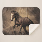 美しい茶色の馬装飾用クッション シェルパブランケット (正面(横))