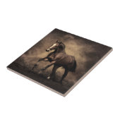 美しい茶色の馬装飾用クッション タイル (側面)