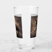 美しい茶色の馬装飾用クッション タンブラーグラス (左)