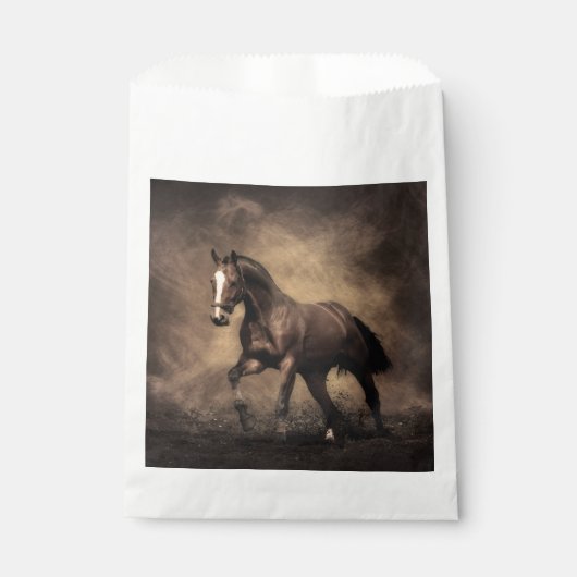 美しい茶色の馬装飾用クッション フェイバーバッグ (正面)