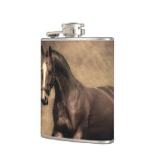 美しい茶色の馬装飾用クッション フラスク (左)