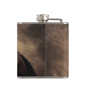 美しい茶色の馬装飾用クッション フラスク (裏面)