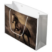 美しい茶色の馬装飾用クッション ラージペーパーバッグ (正面アングル)