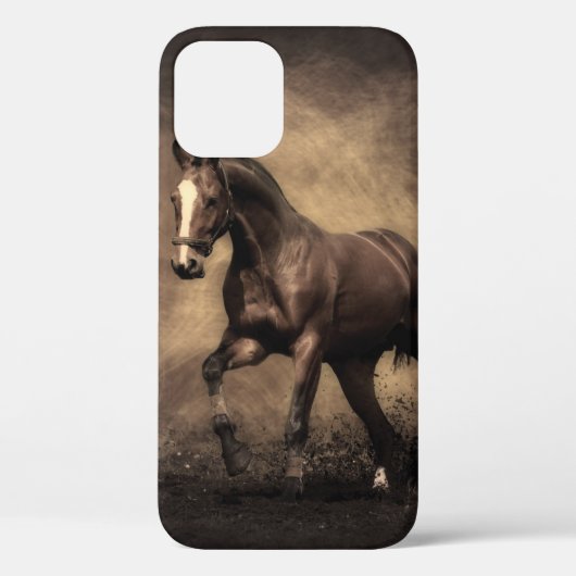 美しい茶色の馬装飾用クッション Case-Mate iPhoneケース (裏面)