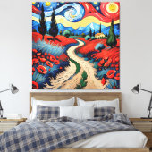 美しい草原 キャンバスプリント (インサイチュ (寝室))