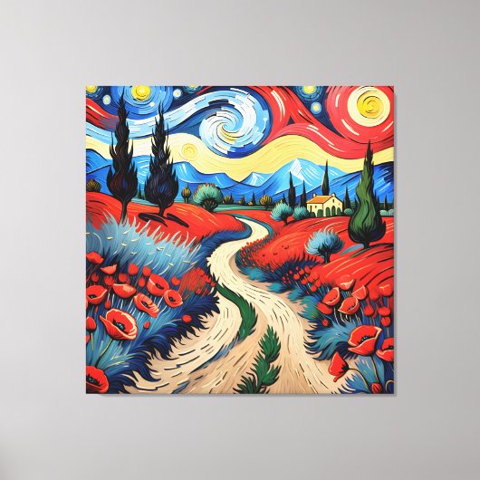 美しい草原 キャンバスプリント (正面)