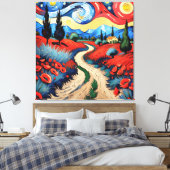 美しい草原 キャンバスプリント (インサイチュ (寝室))