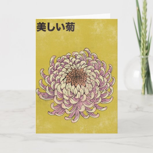 美しい菊 カード (正面)