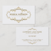 美しい華美金ゴールド 名刺 (正面/裏面)