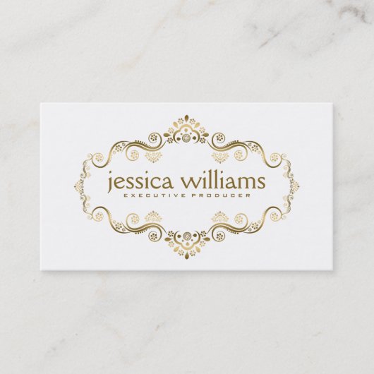 美しい華美金ゴールド 名刺 (正面)