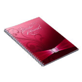 美しい華麗さのウェディングプランナー|のショッキングピンク ノートブック (右側)