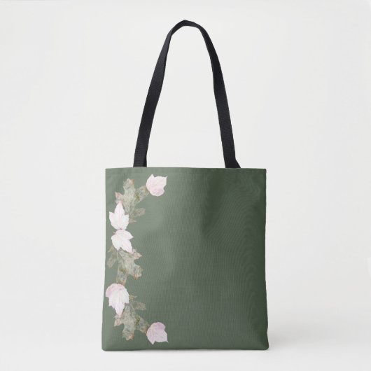 美しい葉つる植物メッセージまたは写真を追加 トートバッグ (正面)