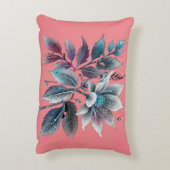 美しい葉と花 アクセントクッション (裏面(縦))