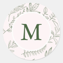 美しい葉のプリント モノグラム ブラッシュ ホリデー