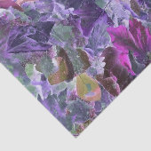 美しい葉の葉のパターンピンク紫 薄葉紙 (詳細)