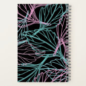 美しい葉パターン ノートブック (裏面)