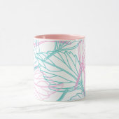 美しい葉パターン マグカップ (中央)