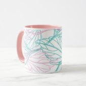 美しい葉パターン マグカップ (正面左)