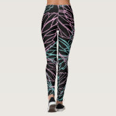 美しい葉パターン レギンス (裏面)