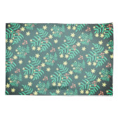 美しい葉パターン（緑） 枕カバー (裏面)