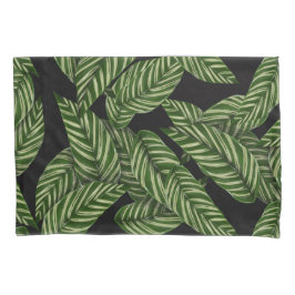 美しい葉パターン(緑) 枕カバー