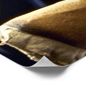 美しい葉巻の煙 ポスター (角)