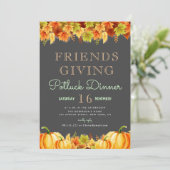 美しい葉感謝祭のポトラックディナーパーティー 招待状 (スタンド正面)