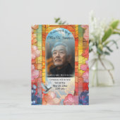 美しい葬儀発表、ステンドグラスのカード エンクロージャーカード (スタンド正面)