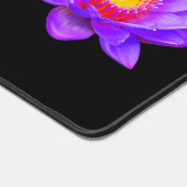 美しい蓮の花を黒に デスクマット (コーナー)