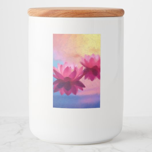 美しい蓮の花 フードラベル (正面)