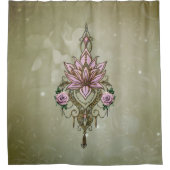 美しい蓮 シャワーカーテン (正面)