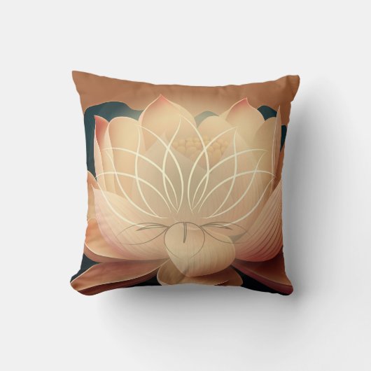 美しい蓮、禅 クッション (正面)