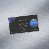 美しい薄いブルーライン警察セントマイケル マグネット名刺 (インサイチュ)